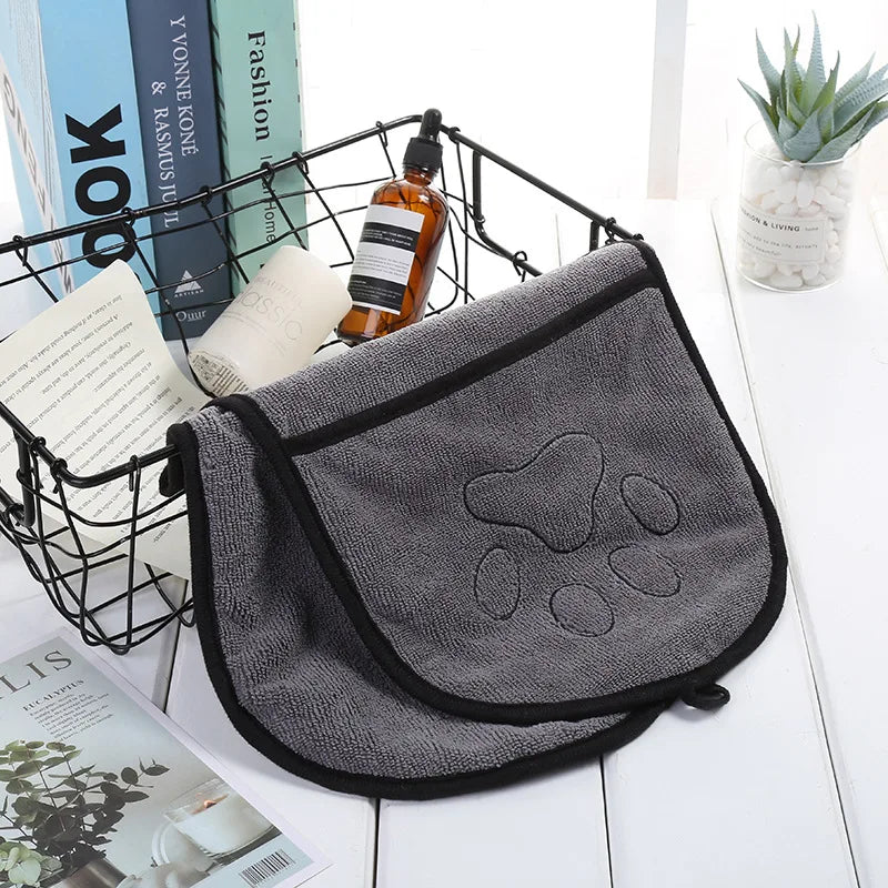 Toalla para mascotas de secado rápido, toalla para perros, albornoz, fibra suave, absorbente, toalla de baño para gatos, paño de limpieza conveniente para mascotas, accesorios para mascotas