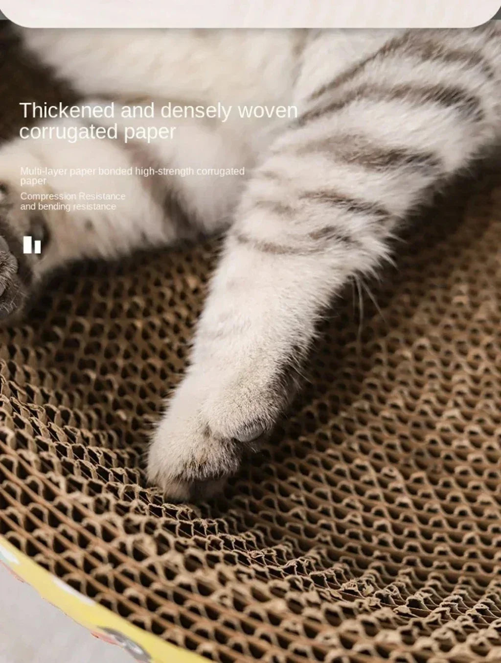 Tabla de rascado para gatos, protege los muebles, juguetes para afilar garras, nido de gato de papel corrugado ovalado resistente al desgaste, accesorios para gatos
