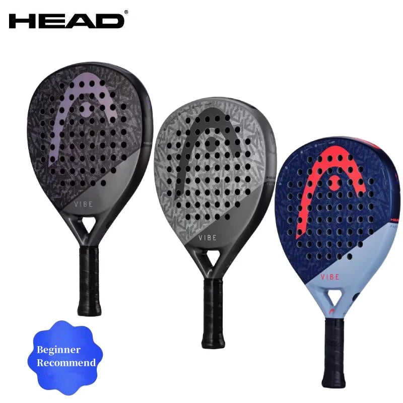 HEAD 2025 Nuevas raquetas de pádel y tenis Serie VIBE Fibra de carbono Núcleo de espuma Eva Memory Flex Raquetas de pádel y tenis ligeras