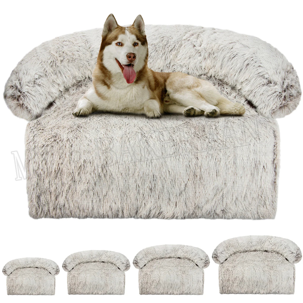 S-XXL Sofá Cama para Perros, Cama Calmante para Mascotas, Nido Cálido Lavable, Protector de Muebles Suave, Manta para Gatos, Cama Sofá para Perros Grandes