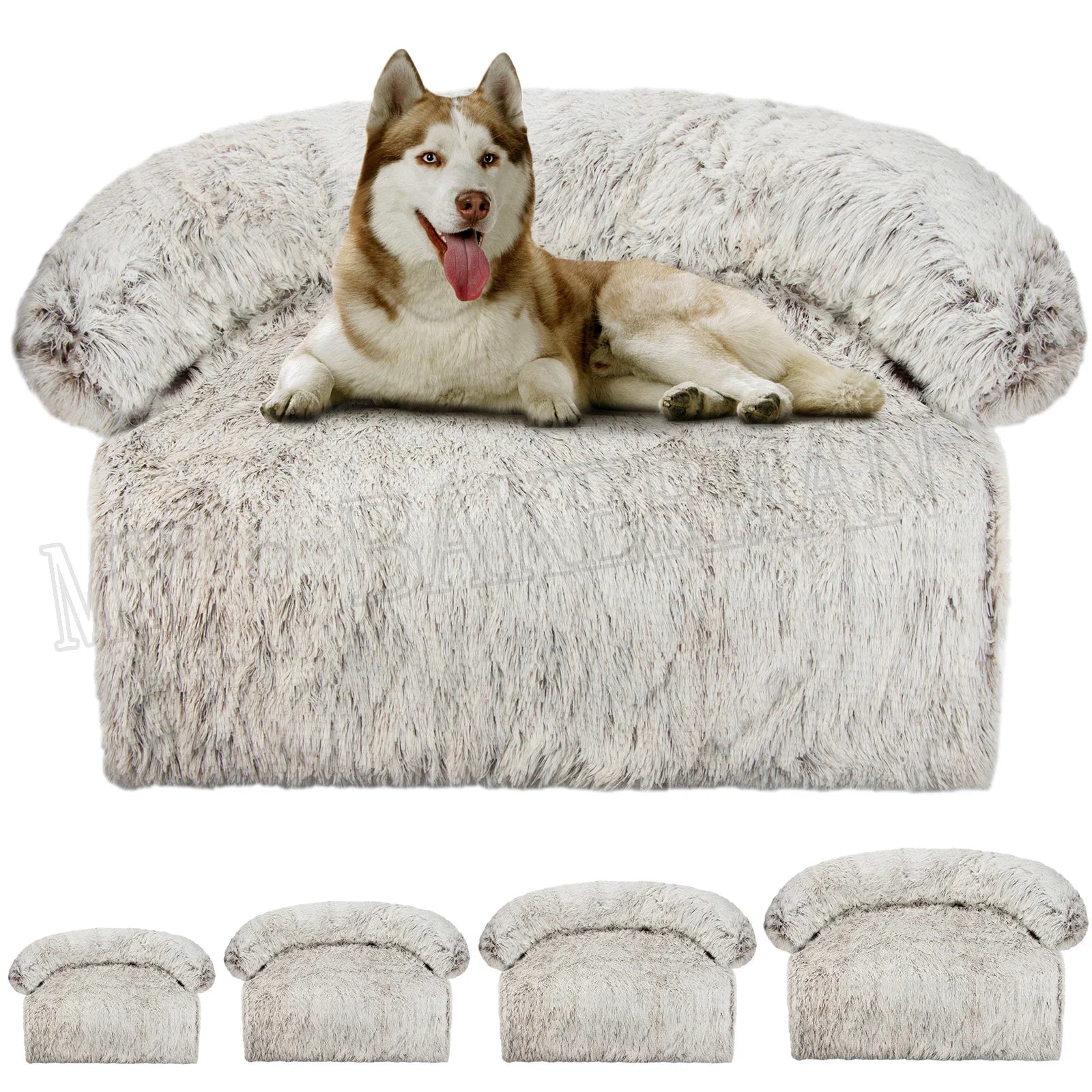 S-XXL Sofá Cama para Perros, Cama Calmante para Mascotas, Nido Cálido Lavable, Protector de Muebles Suave, Manta para Gatos, Cama Sofá para Perros Grandes