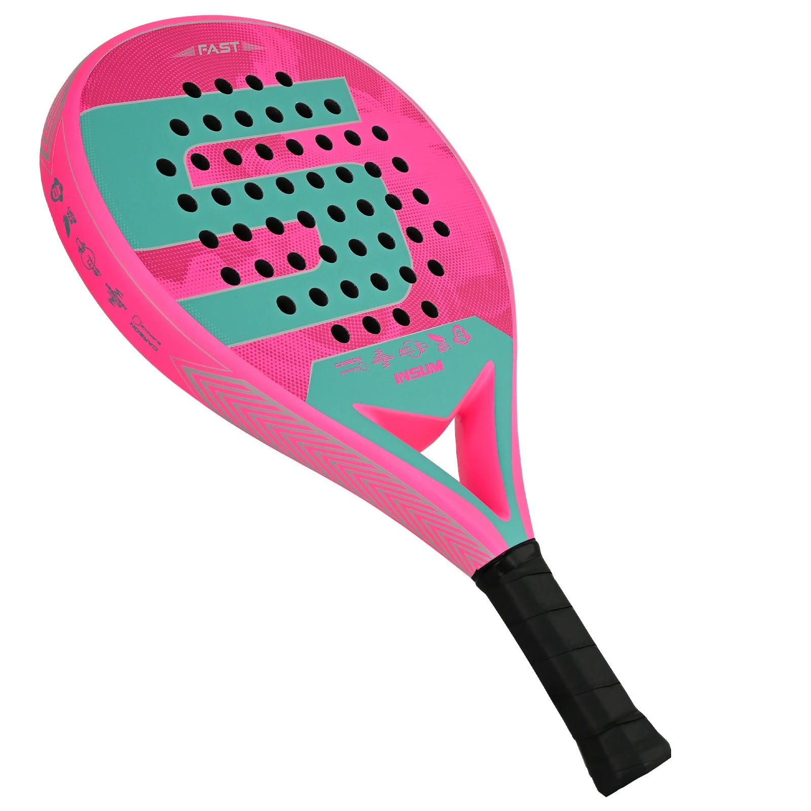 Palas de pádel ligeras de fibra de carbono completa, superficie rugosa, núcleo de espuma EVA Memory Flex, palas de alta calidad.