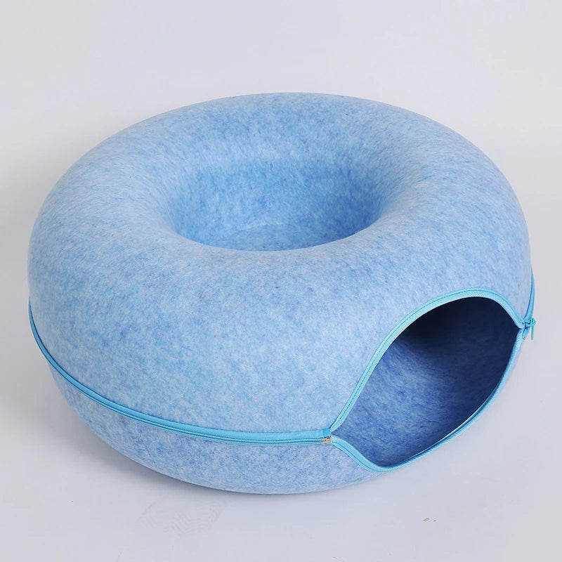 Cama para gatos Donut, túnel para gatos, juguetes para gatitos, cesto para gatos, juguete interactivo, equipo deportivo para gatitos, juguete de entrenamiento para gatos, casa para gatos