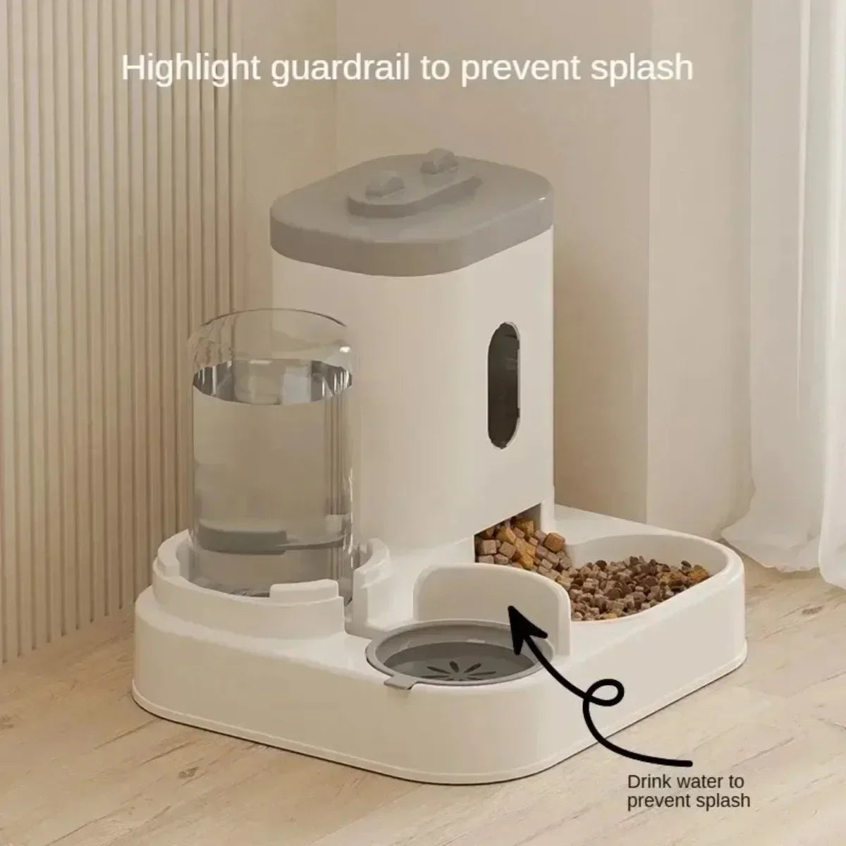 Comedero Automático para Perros y Gatos con Fuente de Agua Tazón de Gran Capacidad Dispensador de Alimentos Contenedor de Almacenamiento para Mascotas Accesorios para Mascotas Cachorros