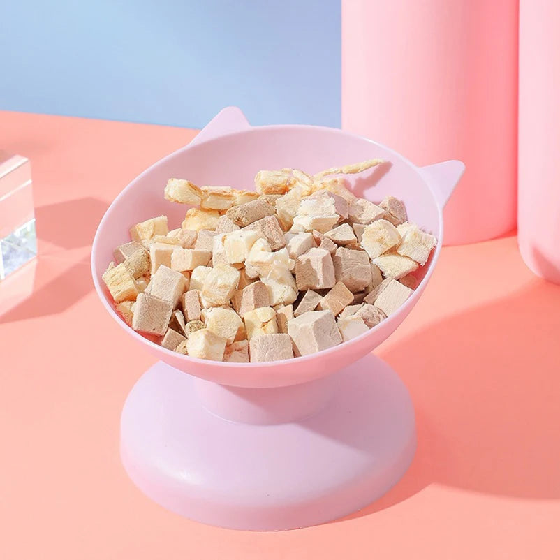 Nuevo cuenco para mascotas de gato y perro, cuenco elevado para perros, cuenco de comida y agua para gatos con protector de cuello de 45°, cuenco de alimentación para mascotas anti-vuelco de doble asa