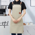 Apron Custom Logo Catering Server Uniforms Restaurant Cafe Hotel Waiter Chef Aprons Women Nail Salon Work Bib Men's BBQ Mandiles