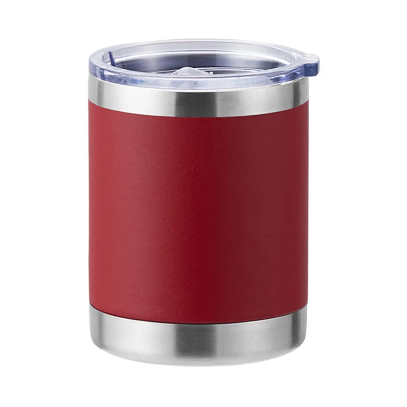 Taza de café de acero inoxidable de doble pared para coche, 10 oz, taza de café, taza de cerveza, 300 ml, termo aislado al vacío