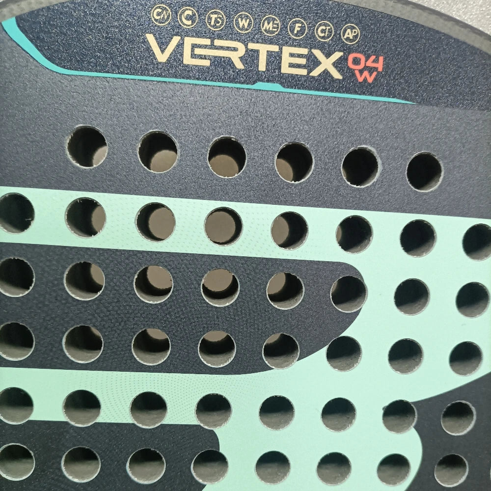 Raqueta de pádel con superficie de fibra de carbono y núcleo de espuma EVA Memory Flex, ligera.