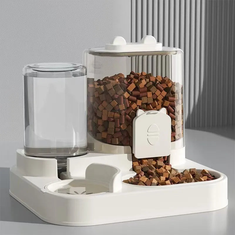 Comedero Automático para Perros y Gatos con Fuente de Agua Tazón de Gran Capacidad Dispensador de Alimentos Contenedor de Almacenamiento para Mascotas Accesorios para Mascotas Cachorros