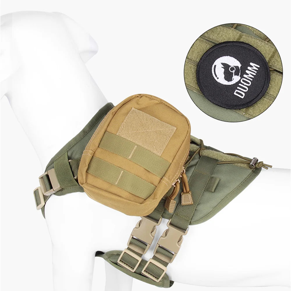 Arnés táctico para perro, chaleco de entrenamiento militar, arnés para mascotas para perros de servicio medianos, grandes y grandes