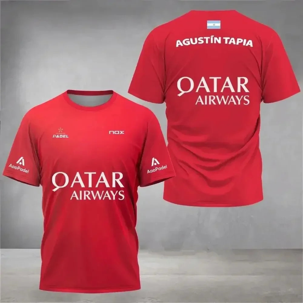 Camiseta de manga corta de verano para hombres y niños de bádminton y tenis, entrenamiento deportivo, estilo urbano informal para hombres