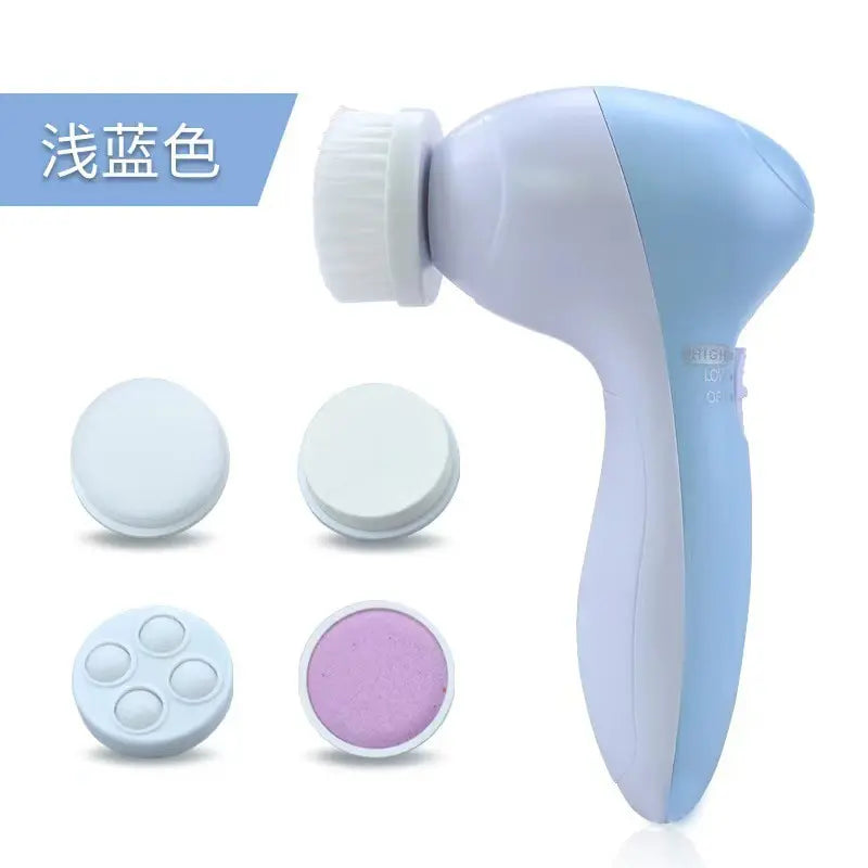 Eléctrico 5 EN 1 Limpiador Facial Eléctrico Cepillo Máquina de Lavado Spa Cuidado de la Piel Masaje Limpieza de Puntos Negros Herramientas Limpiadoras Faciales