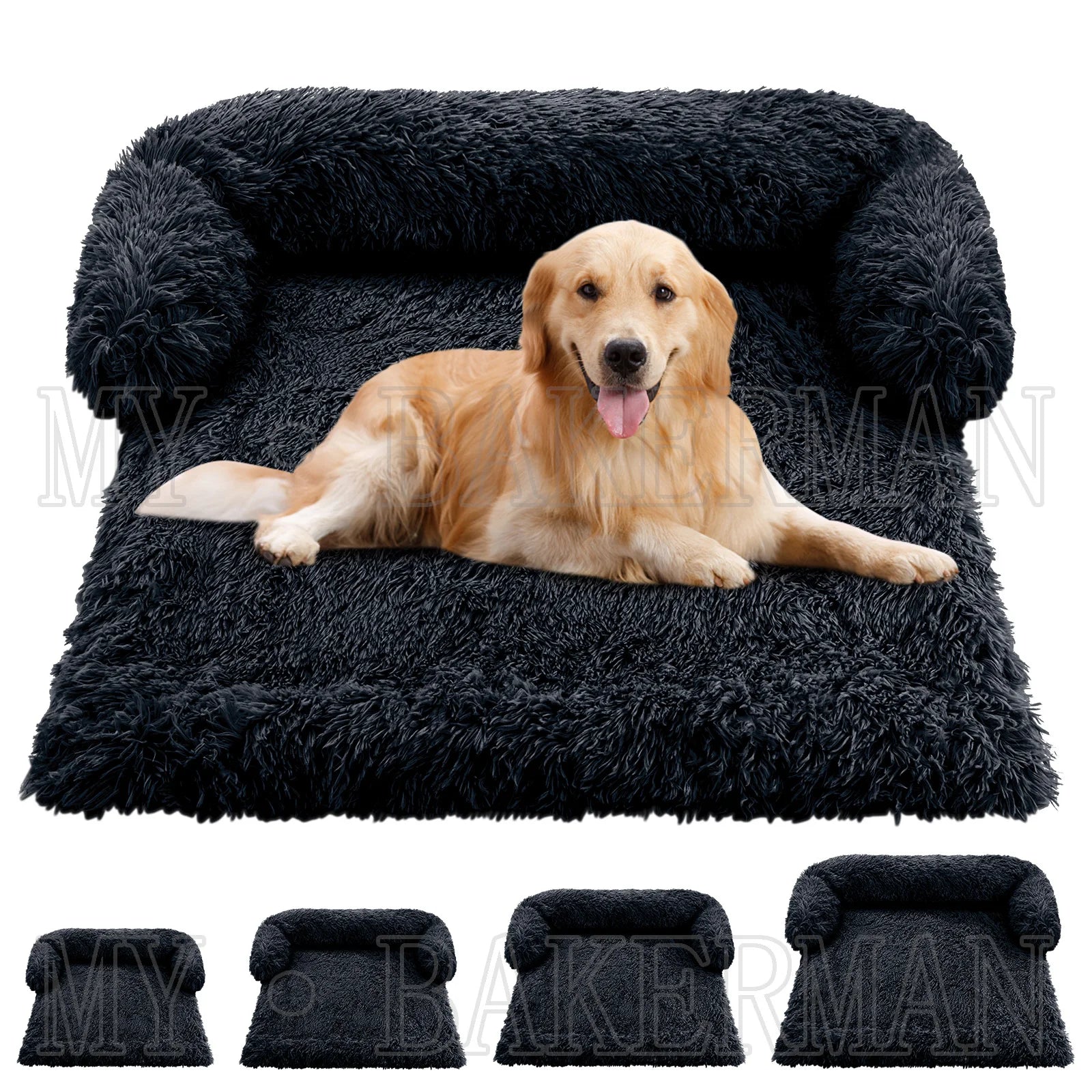 S-XXL Sofá Cama para Perros, Cama Calmante para Mascotas, Nido Cálido Lavable, Protector de Muebles Suave, Manta para Gatos, Cama Sofá para Perros Grandes
