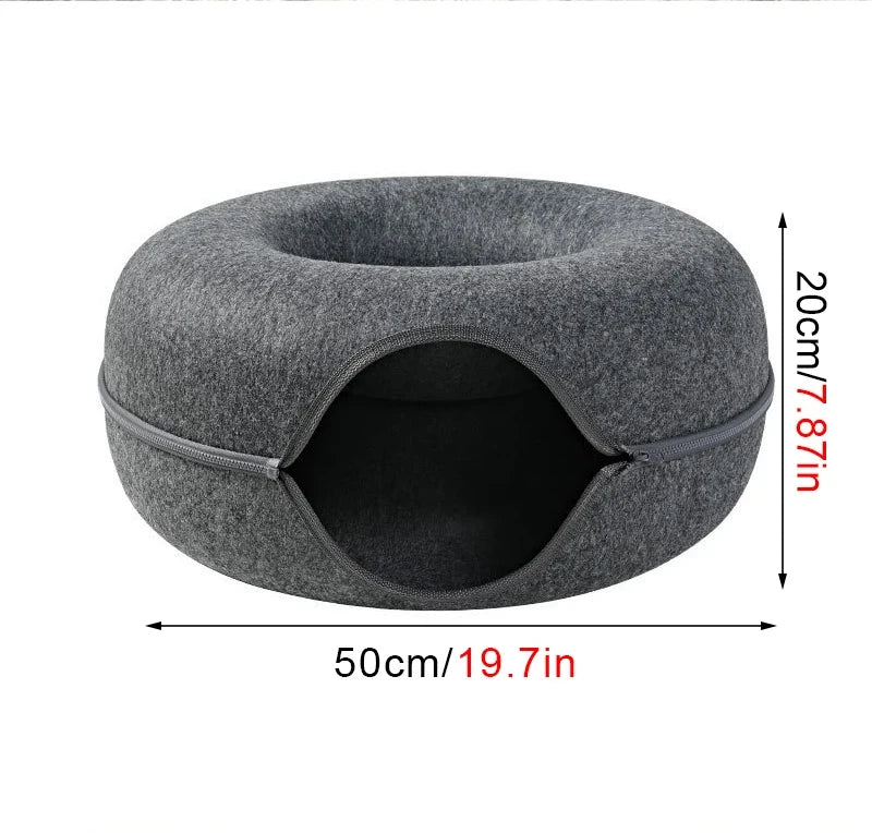 Cama para gatos Donut, túnel para gatos, juguetes para gatitos, cesto para gatos, juguete interactivo, equipo deportivo para gatitos, juguete de entrenamiento para gatos, casa para gatos
