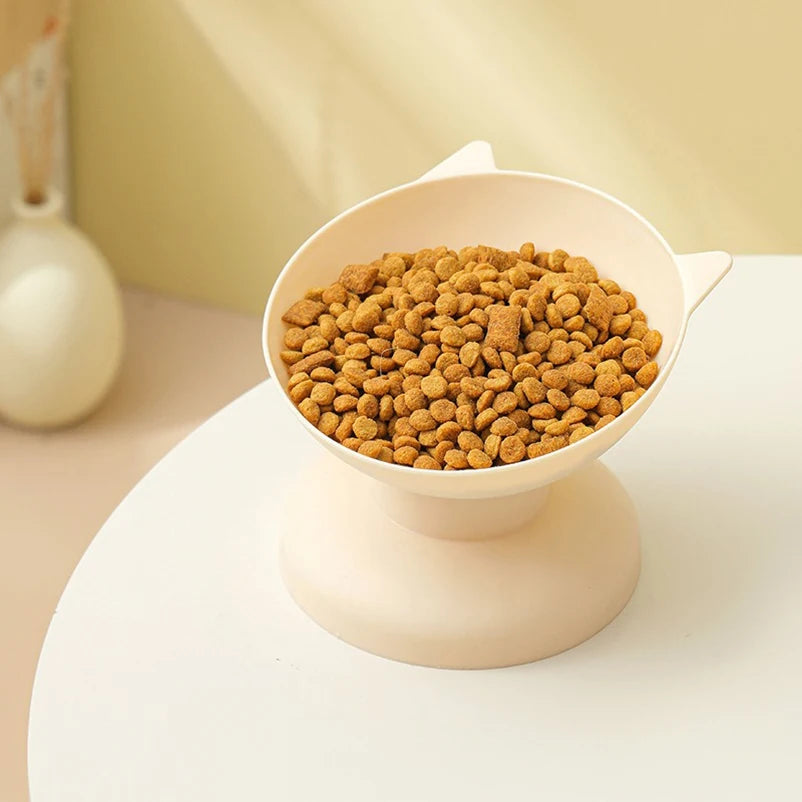 Nuevo cuenco para mascotas de gato y perro, cuenco elevado para perros, cuenco de comida y agua para gatos con protector de cuello de 45°, cuenco de alimentación para mascotas anti-vuelco de doble asa