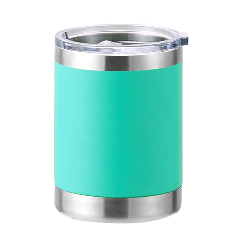 Taza de café de acero inoxidable de doble pared para coche, 10 oz, taza de café, taza de cerveza, 300 ml, termo aislado al vacío