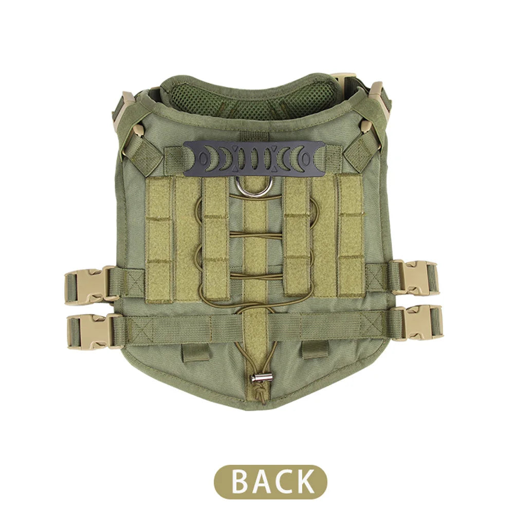 Arnés táctico para perro, chaleco de entrenamiento militar, arnés para mascotas para perros de servicio medianos, grandes y grandes