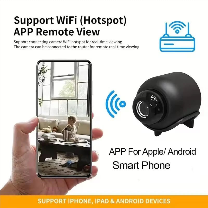 Minicámara X5 1080P HD Wifi Inalámbrica Visión Nocturna Detección de Movimiento Cámara de Video Videocámara de Seguridad para el Hogar Grabadora de Audio y Video