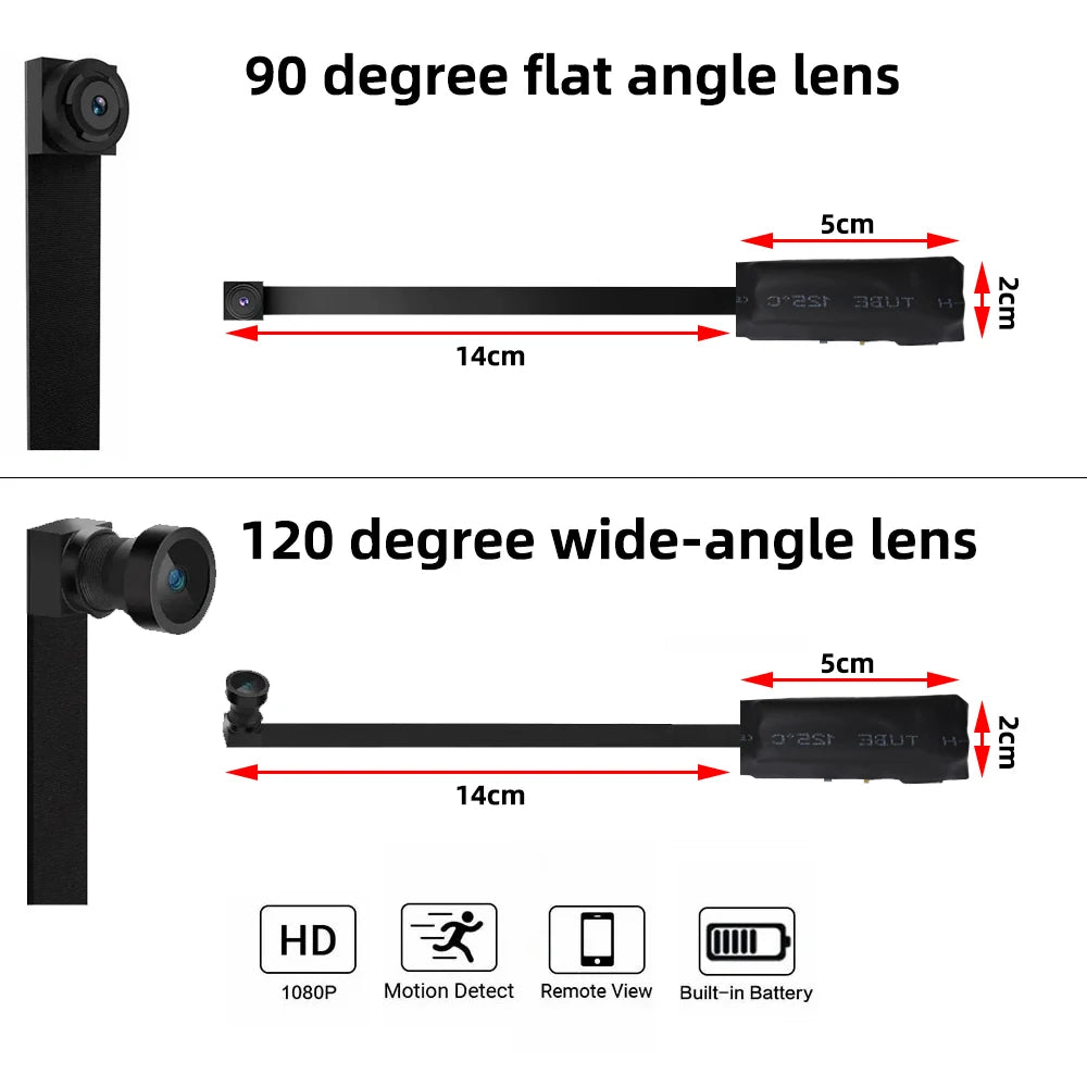 Mini cámara 4K HD 1080P WiFi videocámara, módulo inalámbrico DIY de versión mejorada, grabadora de vídeo compatible con vista remota, cámara P2P