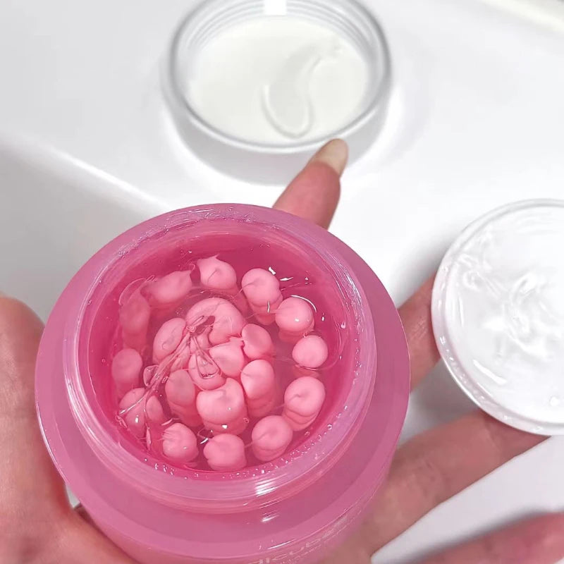 Sunny Skin: PDRN Pink Collagen Capsule Cream con crema de niacinamida para tono de piel irregular, crema hidratante facial ligera, crema coreana original