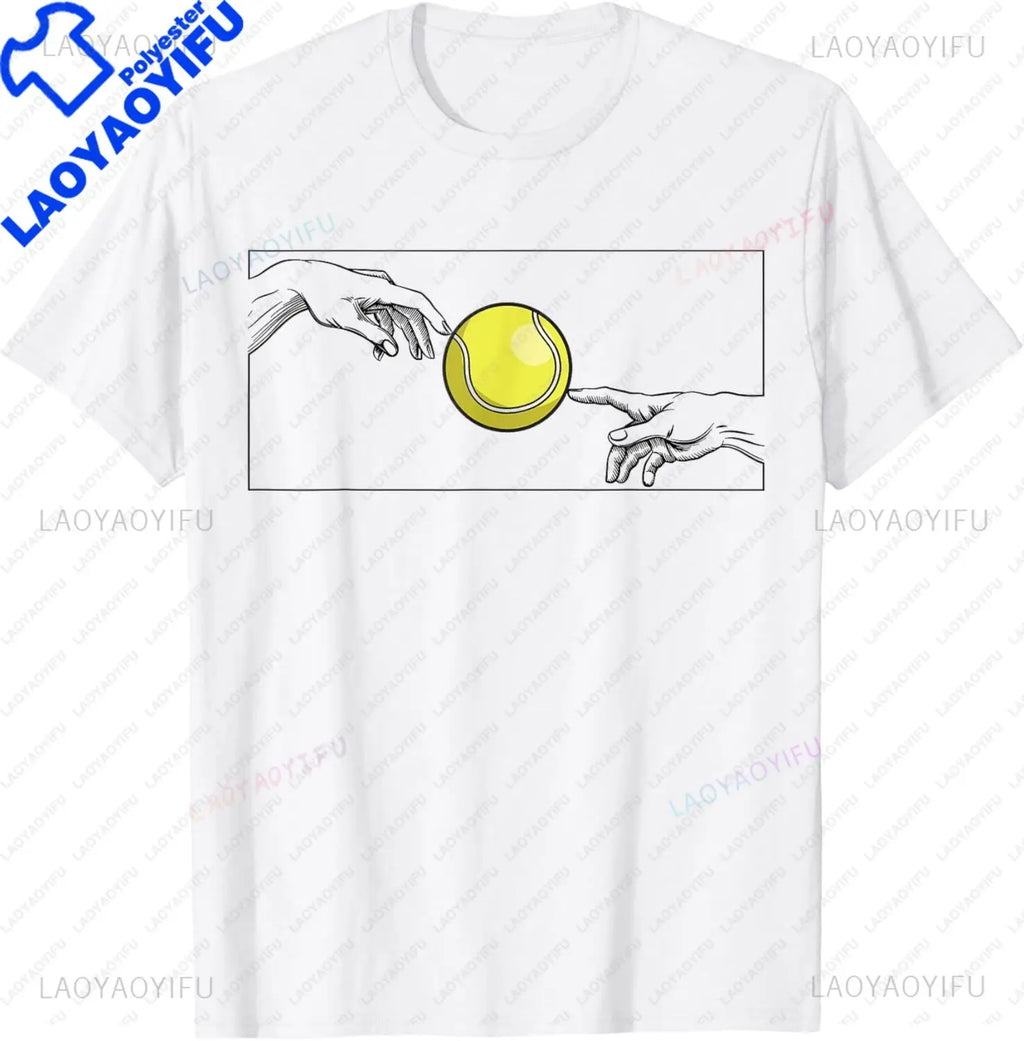 Pelota de tenis para jugador de tenis Camiseta de tenis unisex Ropa de calle de verano Tops personalizables Camiseta Hombre