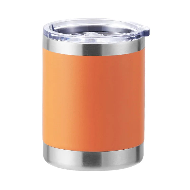 Taza de café de acero inoxidable de doble pared para coche, 10 oz, taza de café, taza de cerveza, 300 ml, termo aislado al vacío