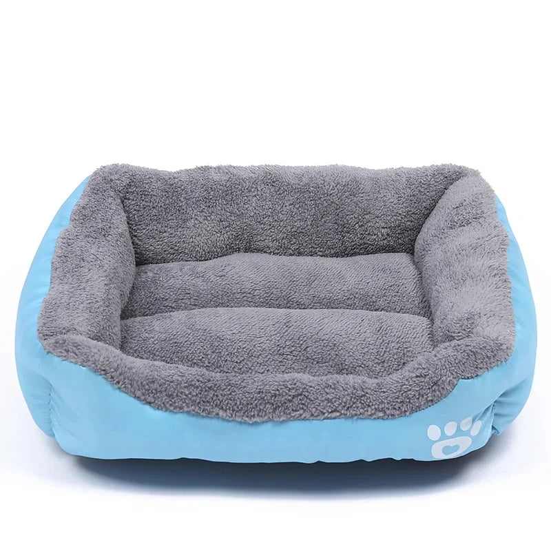 Sofá suave cuadrado grande para perros, casa elástica para perros, cojín, cama cálida de invierno para perros medianos, lavable, accesorios para casa de gatos.